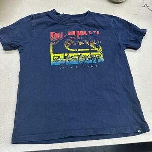 Quiksilver Blue Graphic Tee Quiksilver Blue‎ Graphic Tee, size 7,
